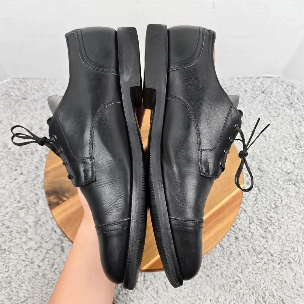 Allen Edmonds Men 12D Fairgate Black Leather Cap Toe Office Oxford Dress Shoe